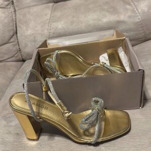 Gold and Silver Women's Heels